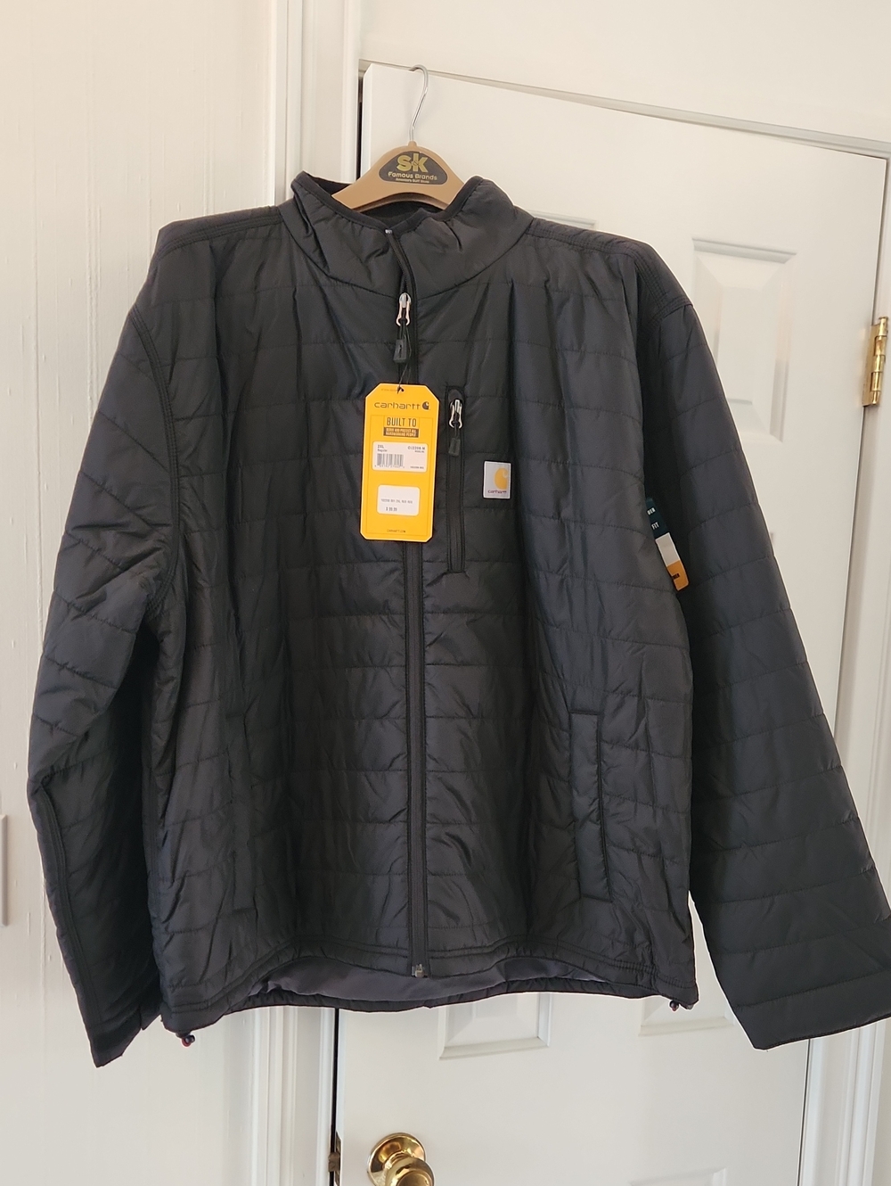 Carhartt Men's Black Quilted Puffer Jacket with Zip